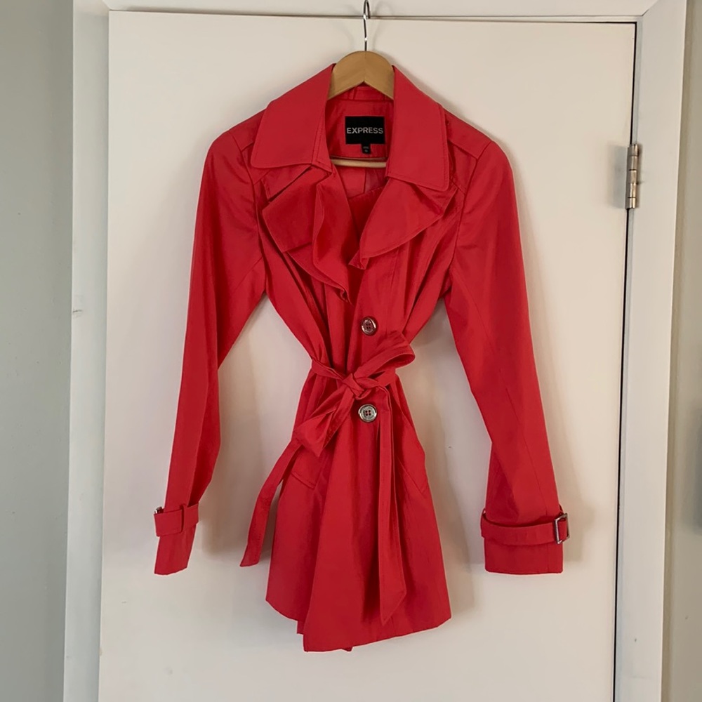 Women’s pink trench coat